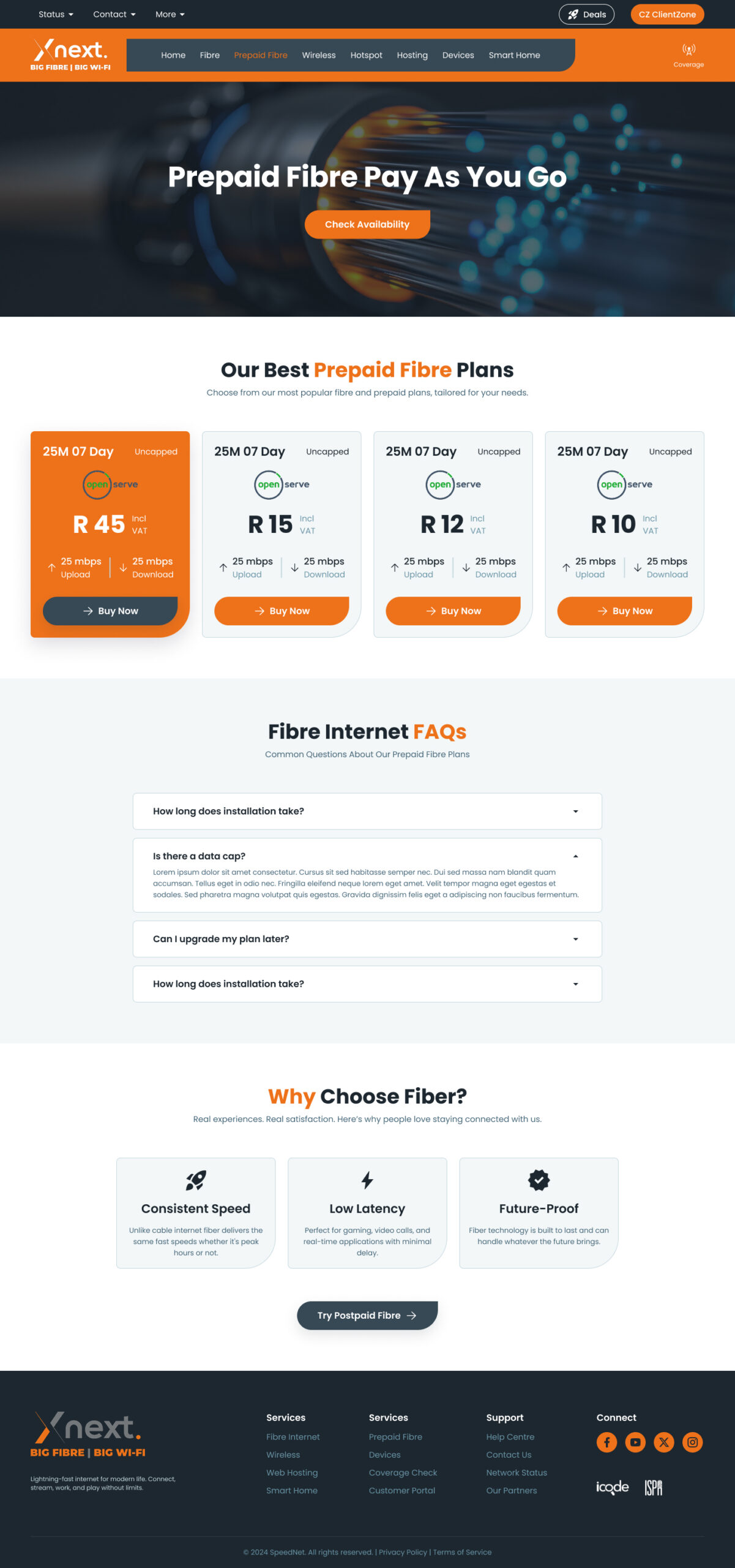 prepaid fibre